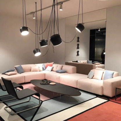 Modernes Eisendesign, E27-Sockel, LED-kompatibel, halb bündig montiert, Metallschirm oben/unten, 220-240V, 40W, CCC/CE-zertifiziert, schwarz/weiß