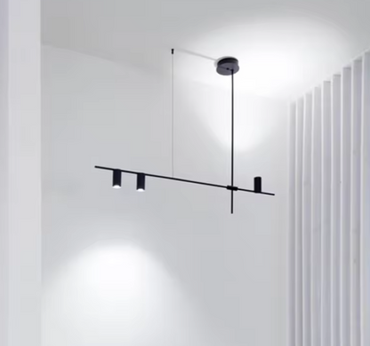 Moderne Lineare Pendelleuchte in Schwarz – Minimalistische Hängelampe für Küche, Esstisch & Thekenbeleuchtung