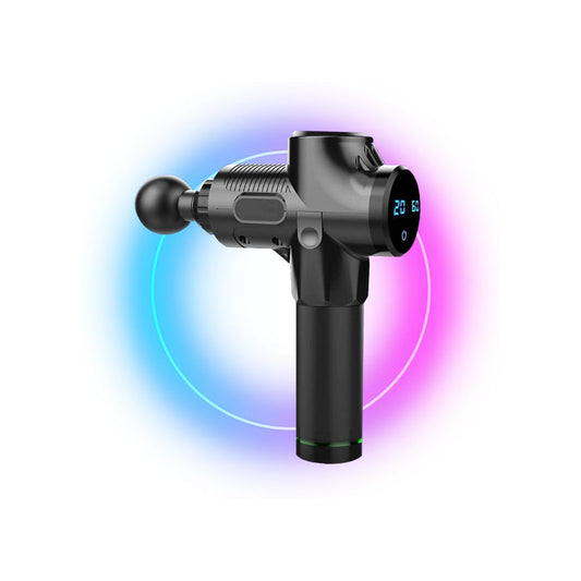 Leistungsstarker Massagepistole mit LCD‑Display, 6 Aufsätzen & 30 Geschwindigkeiten – Tiefengewebe‑Therapie
