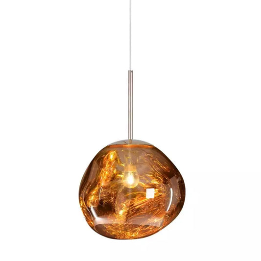 Design pendant lamp with organic glass – Elegant hanging lamp for dining room, living room & modern interiors – Ambient lighting with wow effect