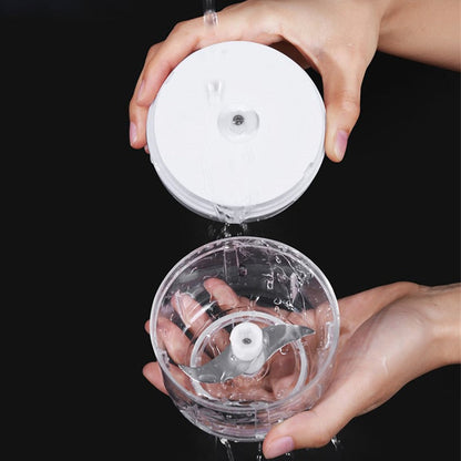 Elektrischer Mini-Zerkleinerer – USB wiederaufladbarer Lebensmittelhacker für Gemüse, Fleisch & Nüsse