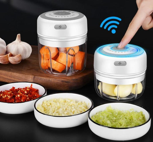 Elektrischer Mini-Zerkleinerer – USB wiederaufladbarer Lebensmittelhacker für Gemüse, Fleisch & Nüsse