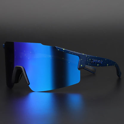 Verspiegelte Sport- & Radsportbrille – UV-Schutz, Nahtloses Design & Anpassbarer Sitz