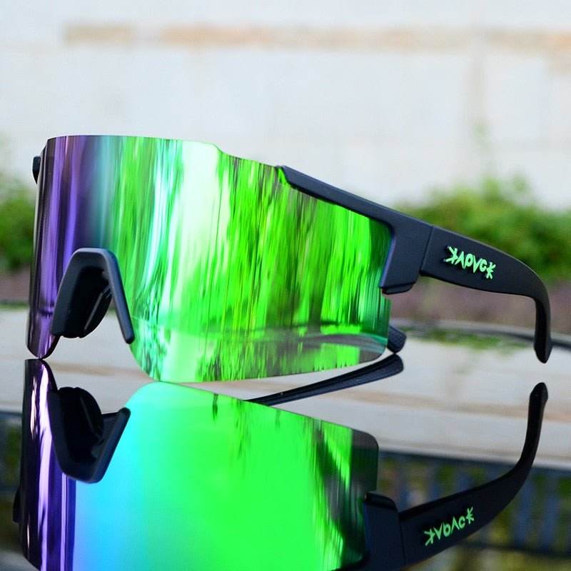 Verspiegelte Sport- & Radsportbrille – UV-Schutz, Nahtloses Design & Anpassbarer Sitz