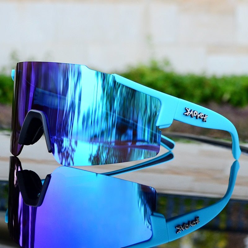 Verspiegelte Sport- & Radsportbrille – UV-Schutz, Nahtloses Design & Anpassbarer Sitz