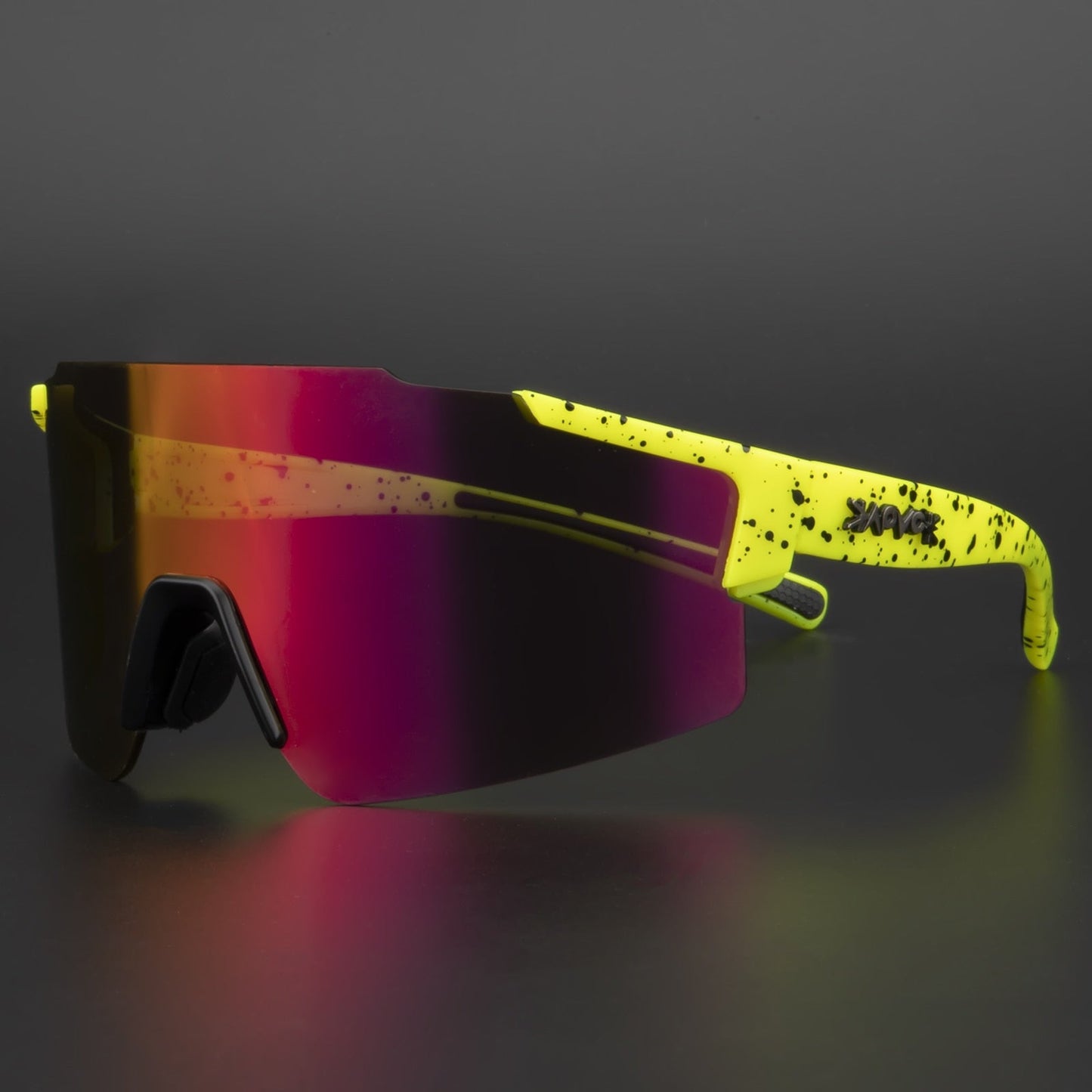 Verspiegelte Sport- & Radsportbrille – UV-Schutz, Nahtloses Design & Anpassbarer Sitz