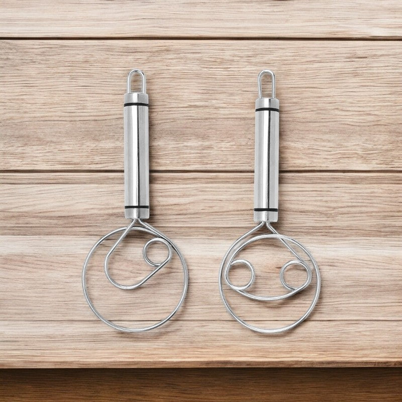 Edelstahl Teigschneider Schneebesen – Dänischer Rührbesen für Brot-, Waffel- & Kuchenteig