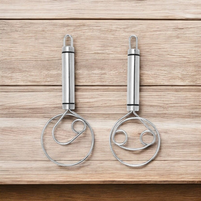 Edelstahl Teigschneider Schneebesen – Dänischer Rührbesen für Brot-, Waffel- & Kuchenteig