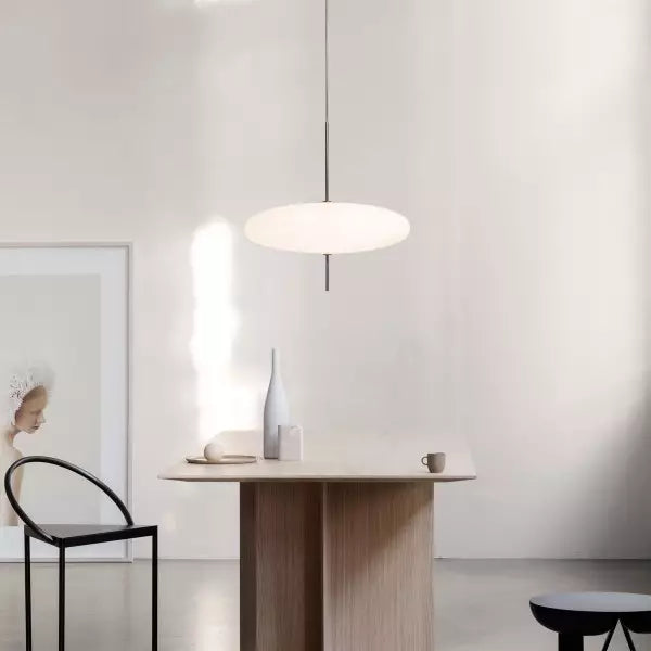 Minimalistische Pendelleuchte „UFO Style“ – Moderne Hängelampe in Schwarz-Weiß für Esstisch, Küche oder Büro