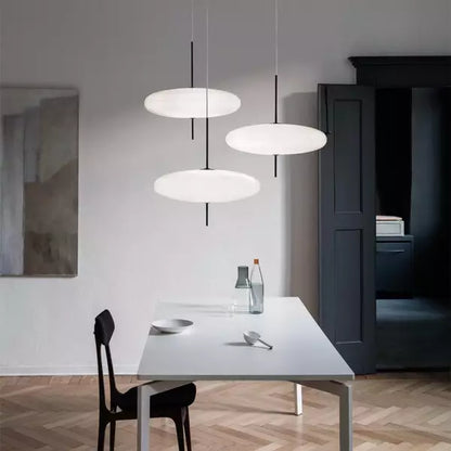 Minimalistische Pendelleuchte „UFO Style“ – Moderne Hängelampe in Schwarz-Weiß für Esstisch, Küche oder Büro
