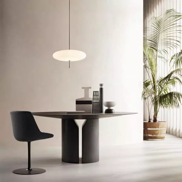 Minimalistische Pendelleuchte „UFO Style“ – Moderne Hängelampe in Schwarz-Weiß für Esstisch, Küche oder Büro