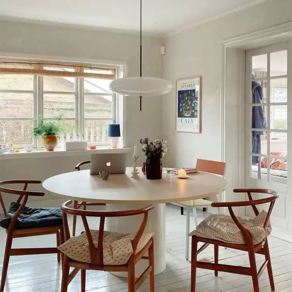 Minimalistische Pendelleuchte „UFO Style“ – Moderne Hängelampe in Schwarz-Weiß für Esstisch, Küche oder Büro