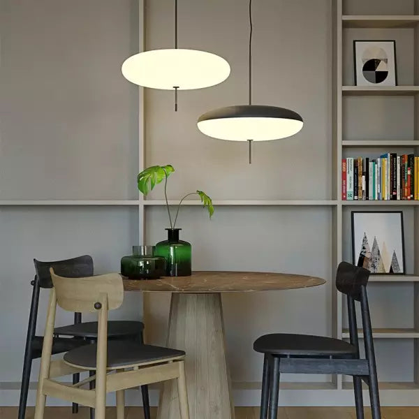Minimalistische Pendelleuchte „UFO Style“ – Moderne Hängelampe in Schwarz-Weiß für Esstisch, Küche oder Büro
