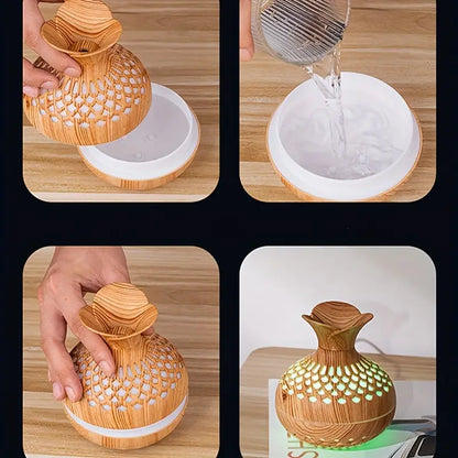 Aroma-Diffusor mit 300ml Tank & LED-Nachtlicht – Ultraschall Luftbefeuchter im Blütendesign für Entspannung & Raumduft