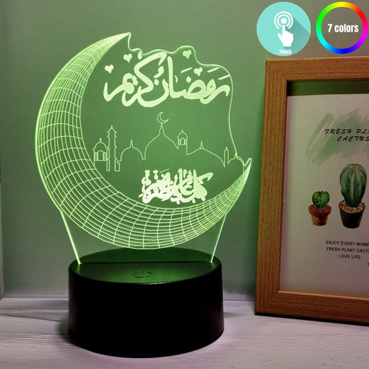 MondPalast - 3D Nachtlicht mit 7 Farben Touch-Bedienung