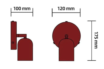 Nordische Wandleuchte mit Schwenkkopf