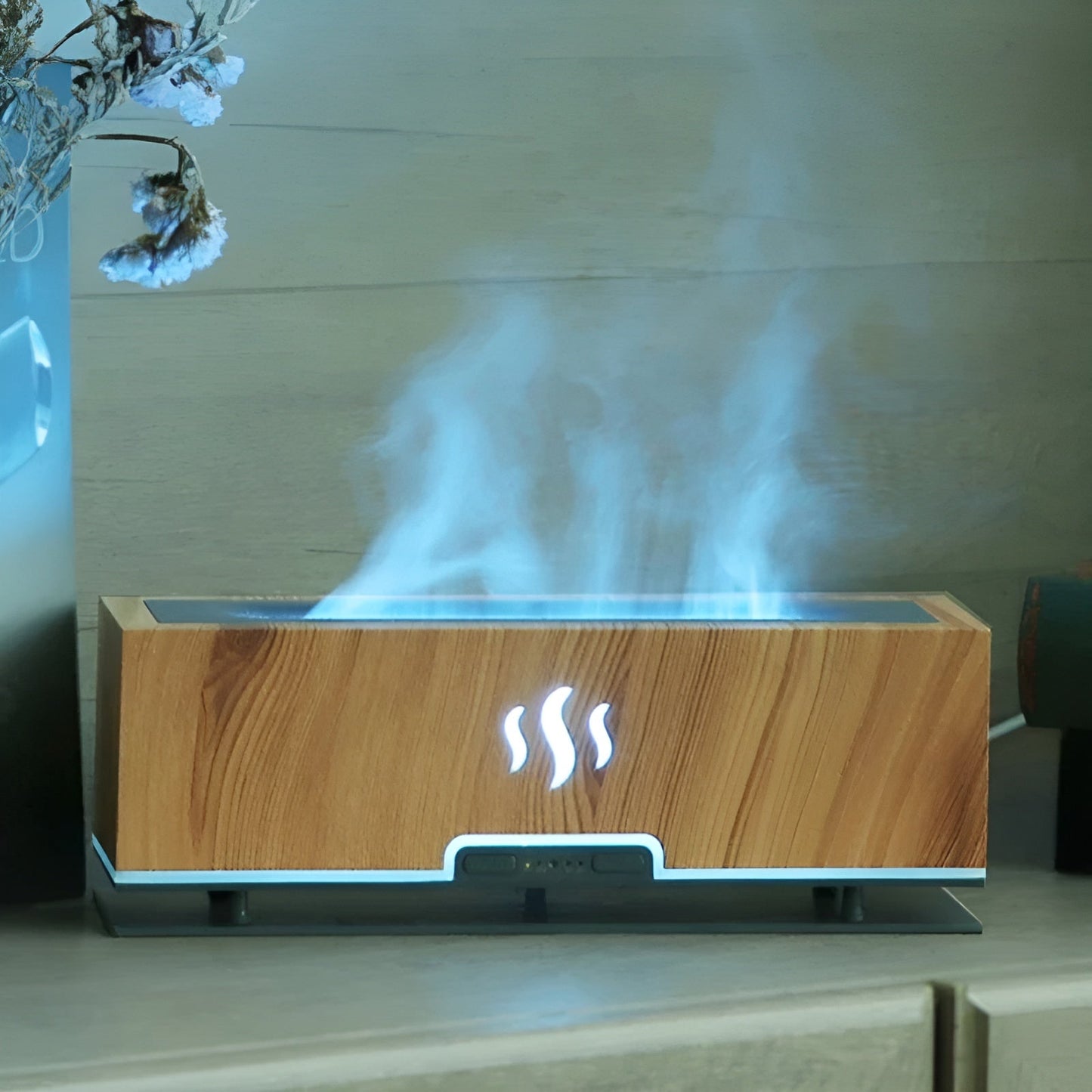 Aroma Diffuser mit Flammen-Effekt – 3-in-1 Luftbefeuchter, Duftlampe & Ambient Light