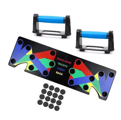 9-in-1 Liegestützbrett – Farbcodiertes Trainingssystem für Brust, Schultern, Rücken & Trizeps