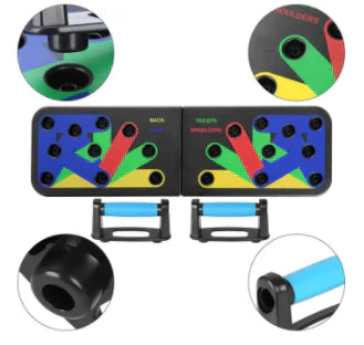 9-in-1 Liegestützbrett – Farbcodiertes Trainingssystem für Brust, Schultern, Rücken & Trizeps