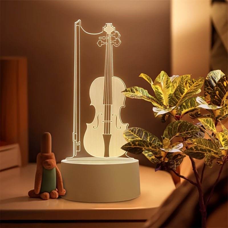 CelloVision LED-Lampe - 3D Illusion Cello LED Tischlampe