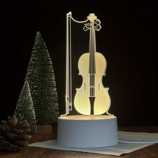 CelloVision LED-Lampe - 3D Illusion Cello LED Tischlampe