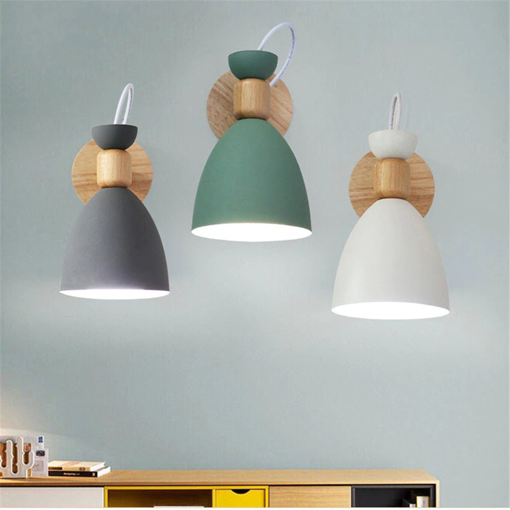 Moderne LED-Holz Schlafzimmer Wand Licht Lampe