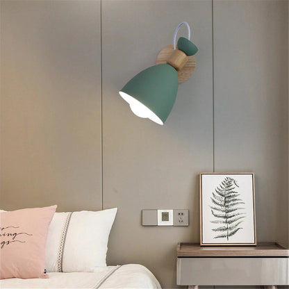 Moderne LED-Holz Schlafzimmer Wand Licht Lampe