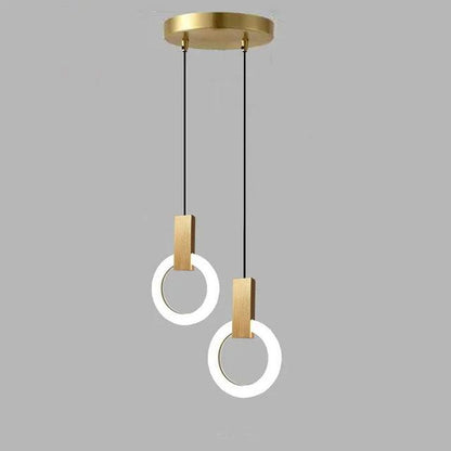 Moderne LED Ring Pendelleuchte – Goldene Hängelampe im minimalistischen Design für Esszimmer & Wohnzimmer