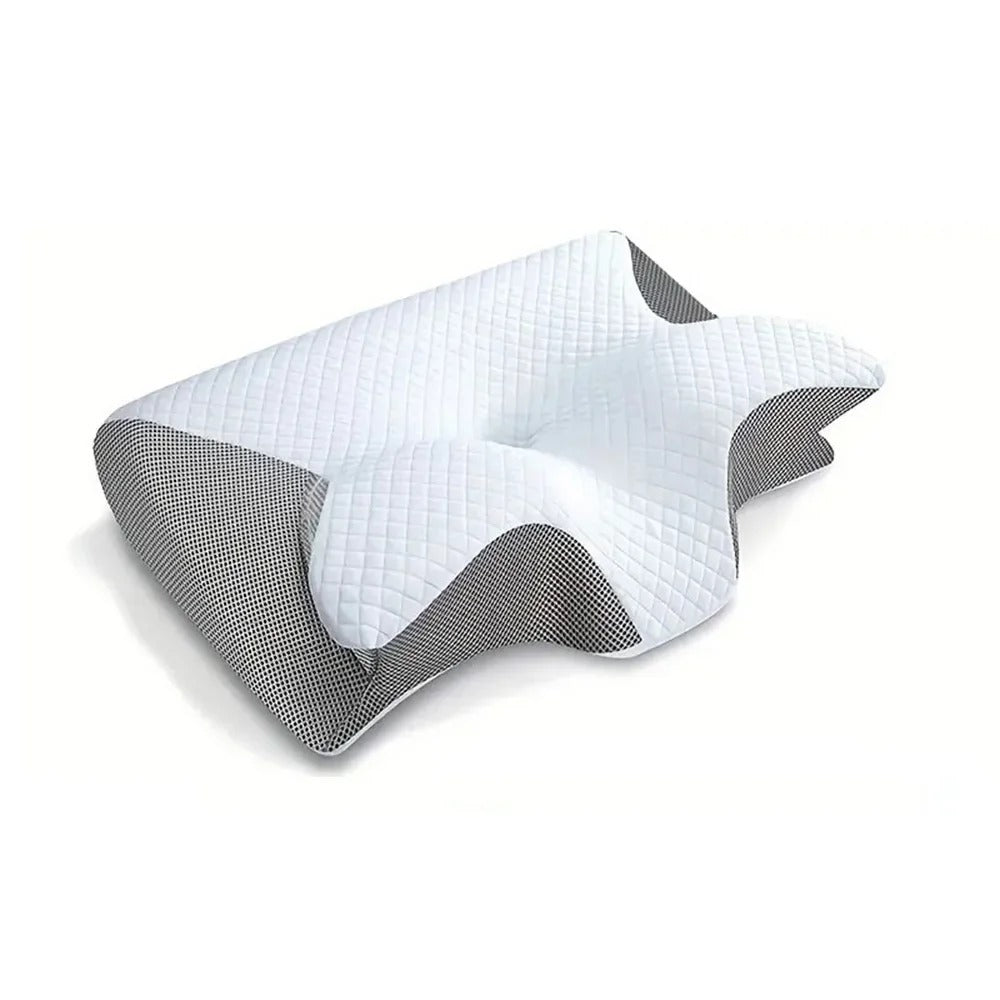 Ergonomisches Orthopädisches Nackenkissen mit Memory Foam – Butterfly-Design für Rücken-, Seiten- & Bauchschläfer