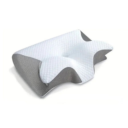 Ergonomisches Orthopädisches Nackenkissen mit Memory Foam – Butterfly-Design für Rücken-, Seiten- & Bauchschläfer