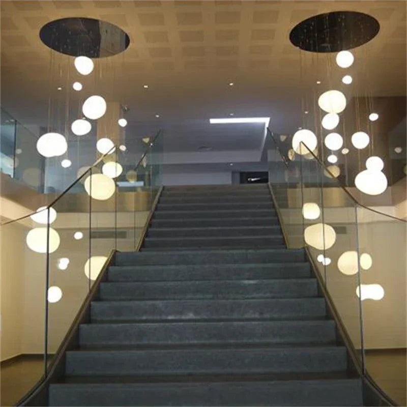 Moderne Pendelleuchten im Kugel-Design – Cluster-Hängelampe für Wohnzimmer, Treppenhaus & offene Räume