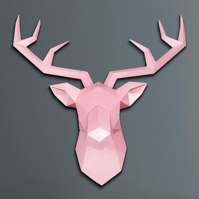 Großer nordischer Hirschkopf 3D Wandkunst