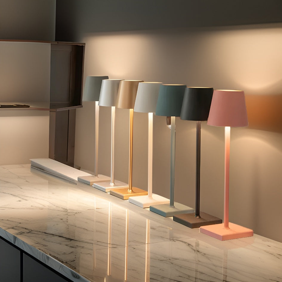Kabellose LED Tischlampe im minimalistischen Design – Wiederaufladbare Touch-Leuchte für Küche, Schlafzimmer & Cafés