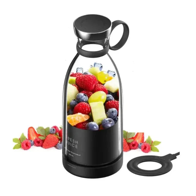 Tragbarer USB-Mixer mit leistungsstarkem 3D-Klingensystem – Perfekt für Smoothies, Säfte & Shakes unterwegs – 380ml Kapazität, wiederaufladbar