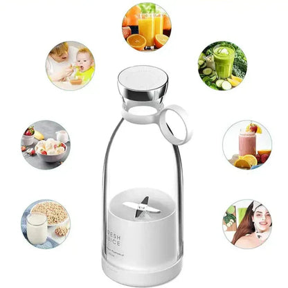 Tragbarer USB-Mixer mit leistungsstarkem 3D-Klingensystem – Perfekt für Smoothies, Säfte & Shakes unterwegs – 380ml Kapazität, wiederaufladbar