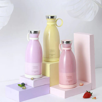 Tragbarer USB-Mixer mit leistungsstarkem 3D-Klingensystem – Perfekt für Smoothies, Säfte & Shakes unterwegs – 380ml Kapazität, wiederaufladbar