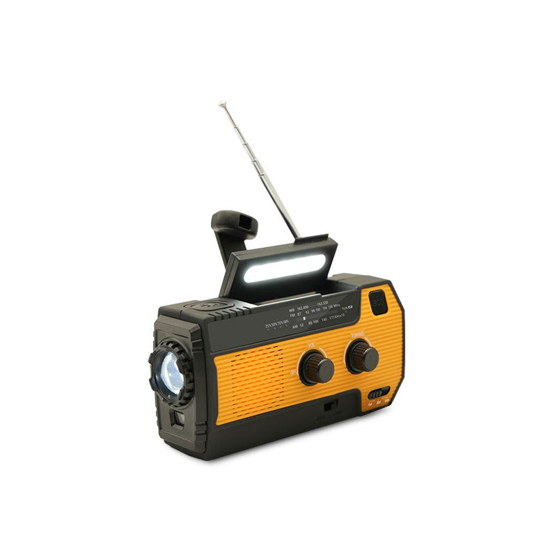 Tragbares Notfallradio mit Solar & Handkurbel – PowerWave Notfall-Funkgerät mit Powerbank, SOS & LED-Licht