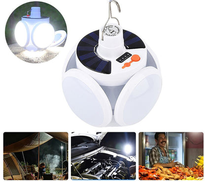 Leistungsstarke Solar-LED-Campinglaterne – Tragbare Outdoor-Lampe mit 5 Modi & USB-Ladefunktion