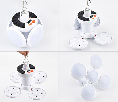 Leistungsstarke Solar-LED-Campinglaterne – Tragbare Outdoor-Lampe mit 5 Modi & USB-Ladefunktion