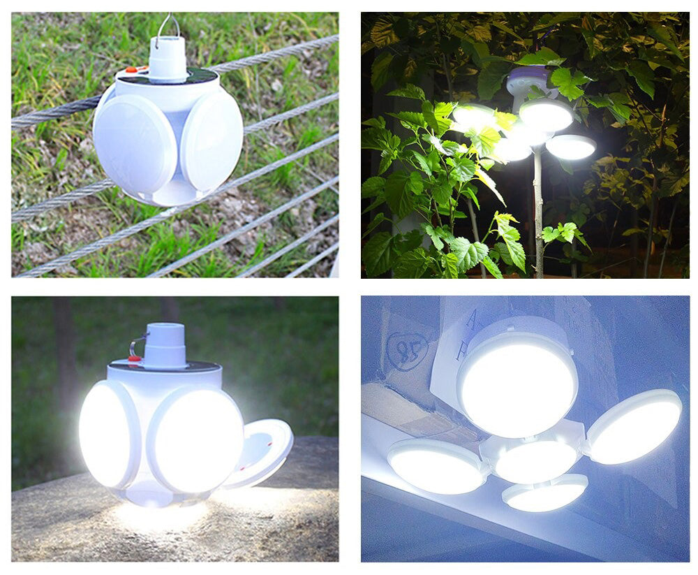Leistungsstarke Solar-LED-Campinglaterne – Tragbare Outdoor-Lampe mit 5 Modi & USB-Ladefunktion