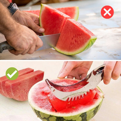 Multifunktionaler Obstschneider aus Edelstahl – Melonen- & Ananasschneider für perfekte Portionen
