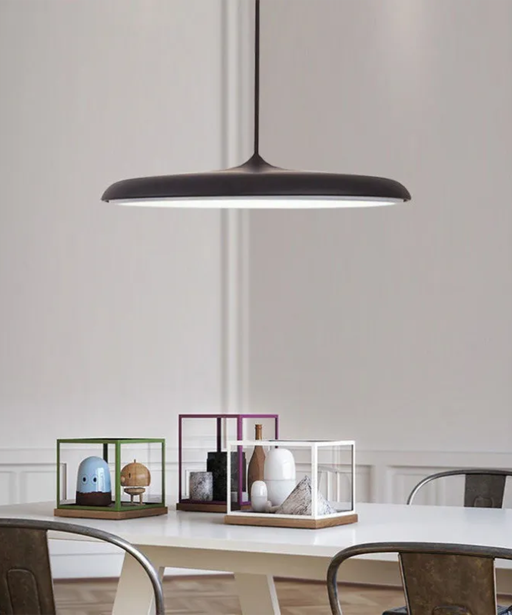 Minimalistische UFO-Hängeleuchte – Flache LED-Pendelleuchte für Esstisch, Küche oder Büro