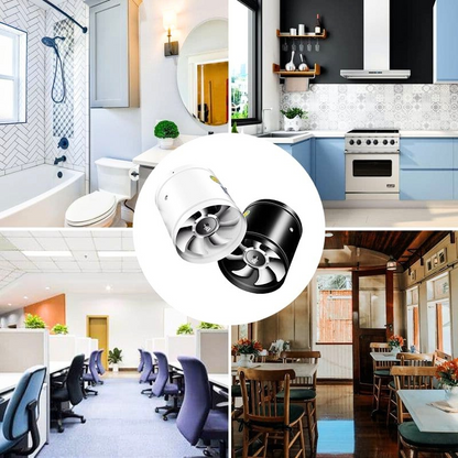 Leiser Küchen- & Badlüfter mit Hochleistungsmotor – Ventilator zur Luftzirkulation & Geruchsbeseitigung für Haushalt & Büro