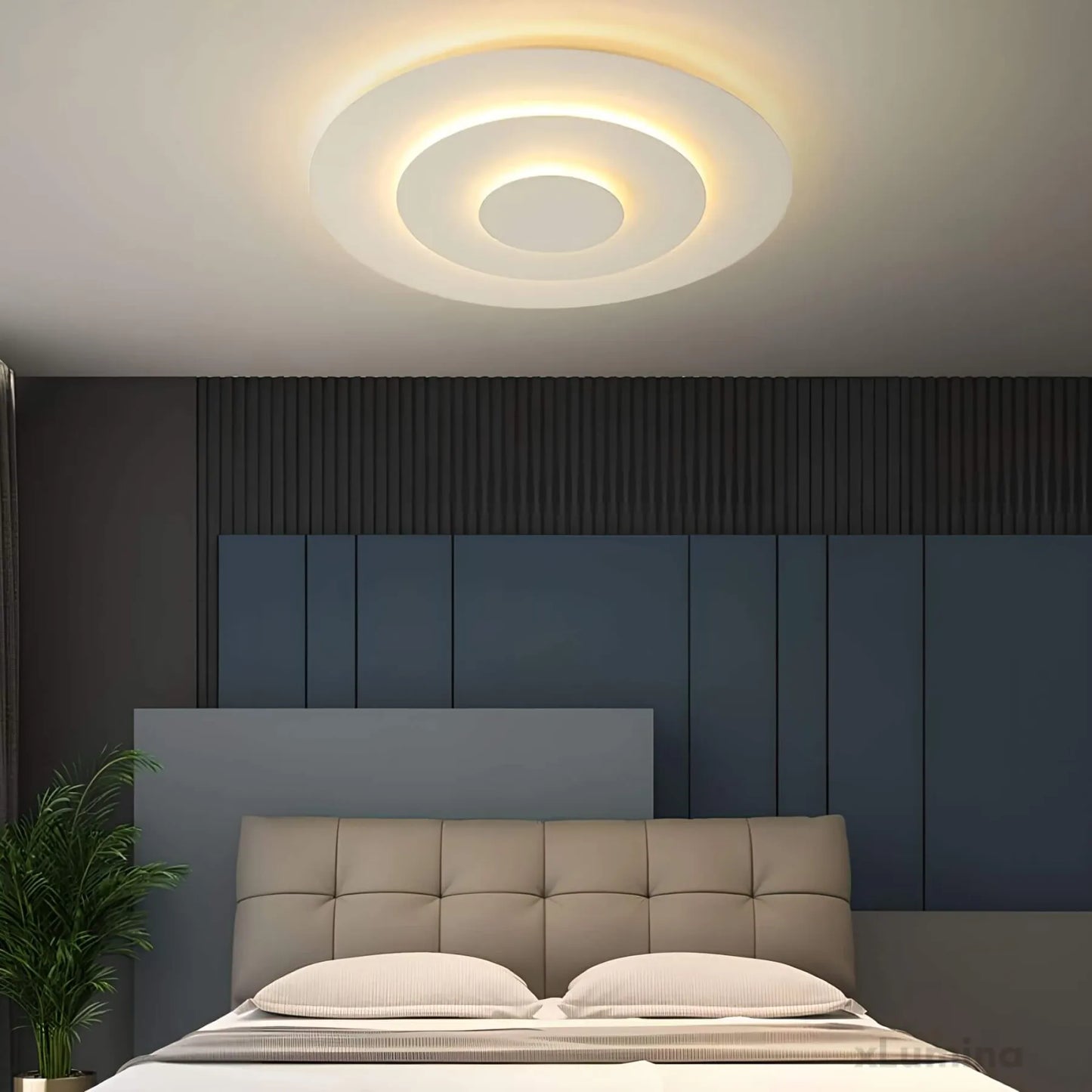 Quinn - Modern Nordisch Runde LED Deckenleuchte Weiß