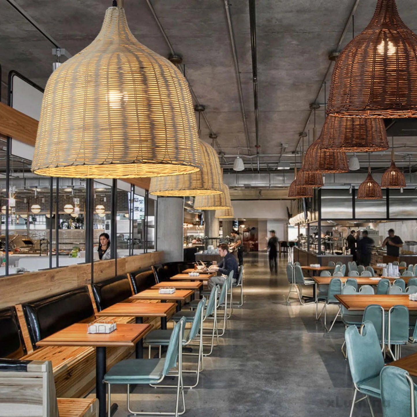 Rattan Bambus für die Küche Deckenlampen