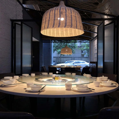 Rattan Bambus für die Küche Deckenlampen