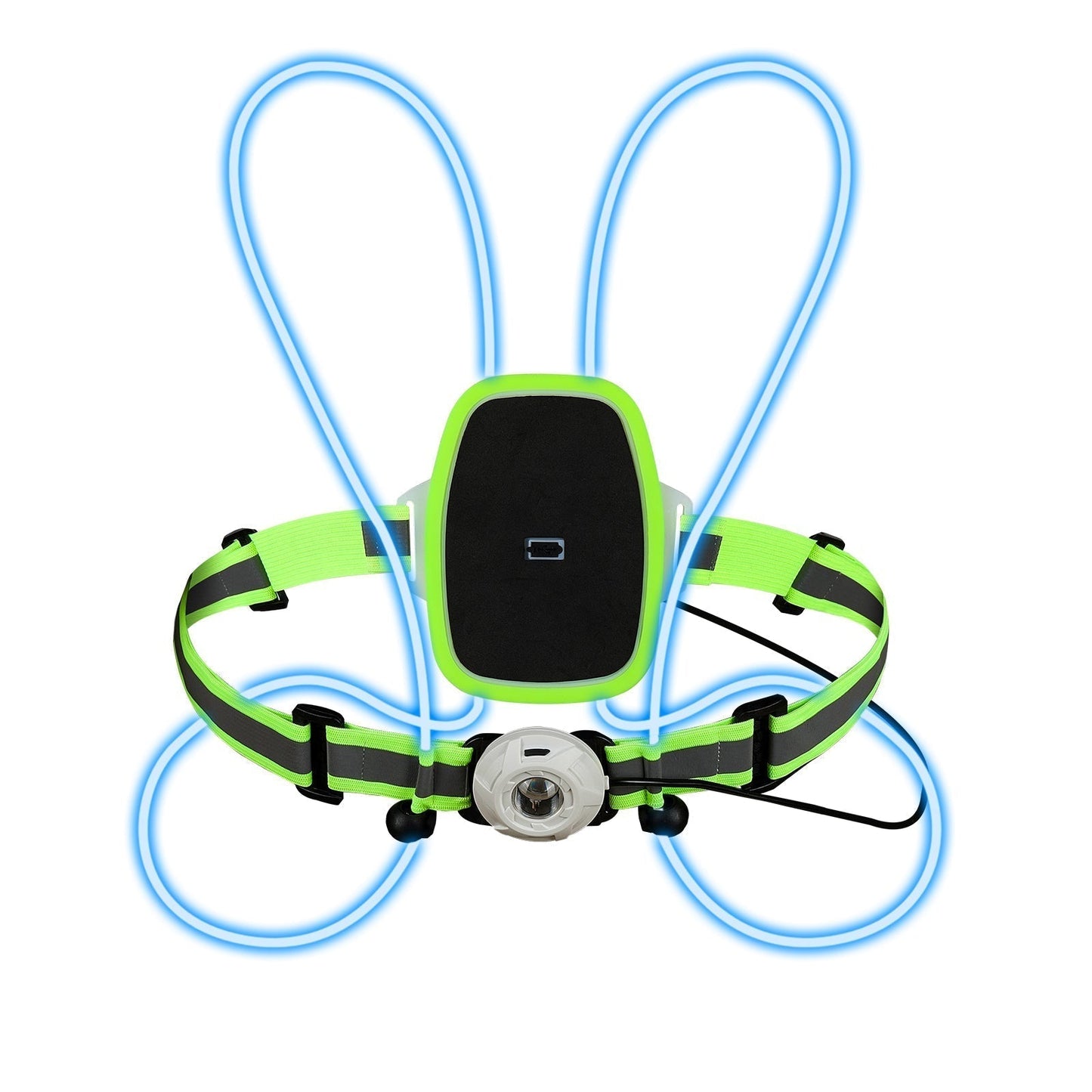 ReflectSafe LED Sicherheitsweste – USB-aufladbare Laufweste mit Frontlampe & 6-farbiger LED-Beleuchtung für maximale Sichtbarkeit bei Nacht