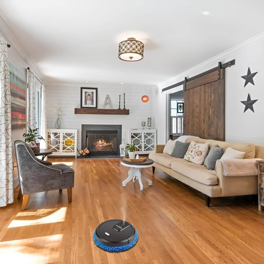 Intelligenter Roboter-Wischmopp – Auto-Ladestation, Sprüh‑ & Drehreinigung