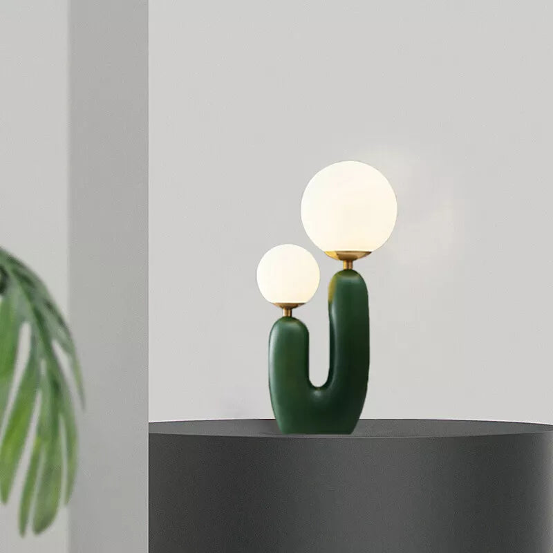 Design-Tischlampe mit U-Fuß & Doppelkugel – Moderne LED-Leuchte für Wohnzimmer, Schlafzimmer & Büro