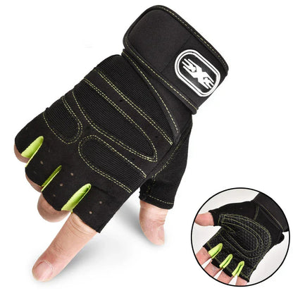 Professionelle Fitness Handschuhe mit Handgelenkstütze & Stoßdämpfung – Atmungsaktiv & Rutschfest